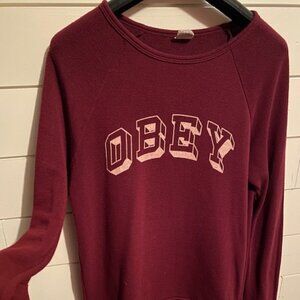 Obey Burgundy Crewneck sweatshirt